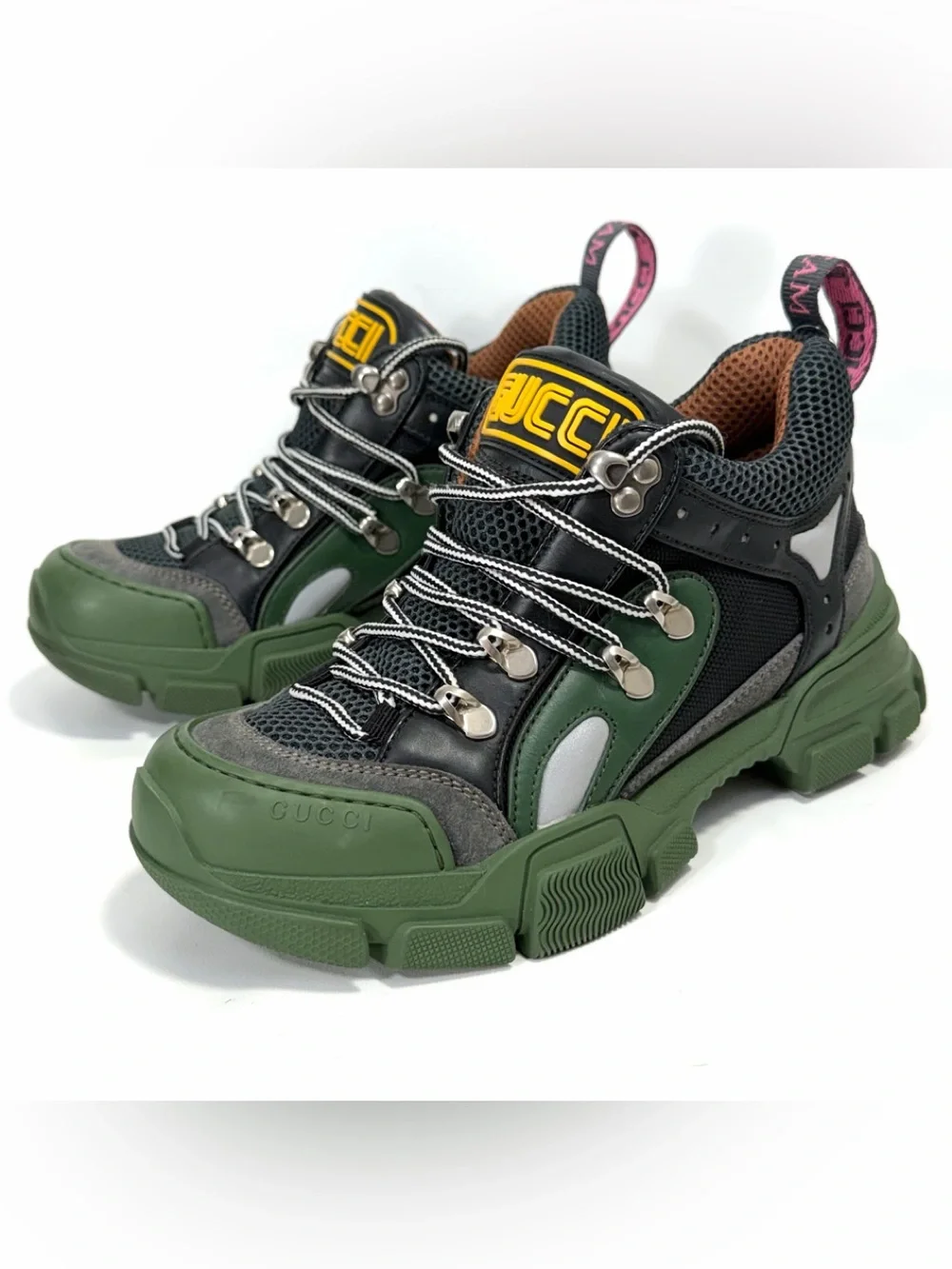 Gucci Flashtrek Green Low-Top Sneaker Men's Size 6.5 / 36.5